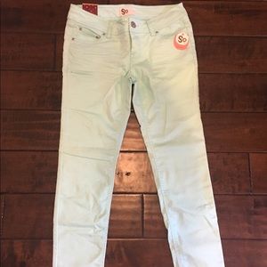 mint green pants never worn